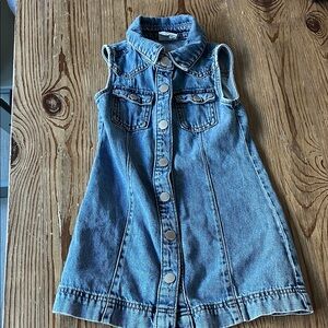 Kids Denim Sleeveless Dress